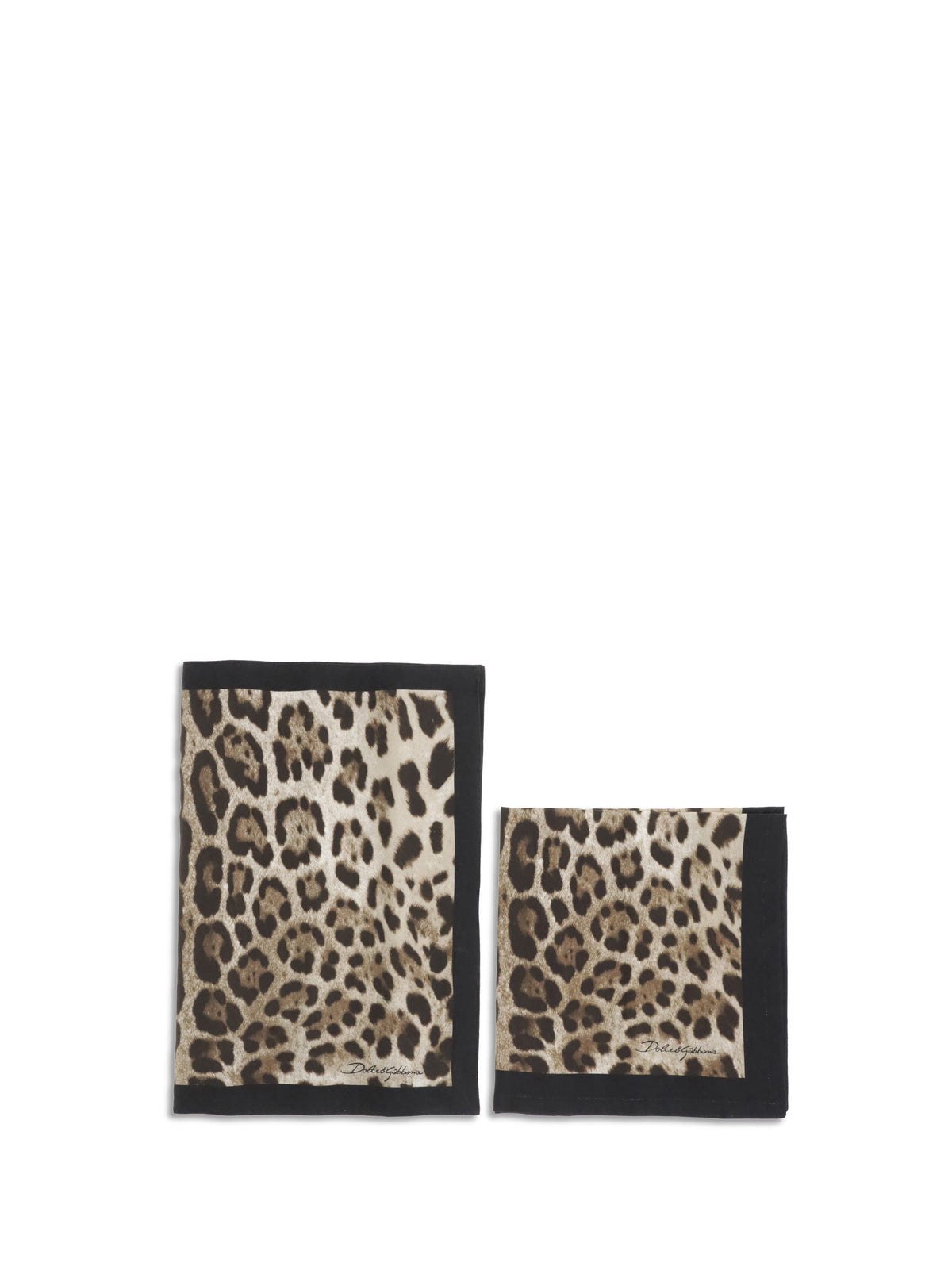 Dolce & Gabbana Linen Placemat and Napkin Set - Leopardo