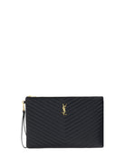 Saint Laurent Leather Pouch - Black