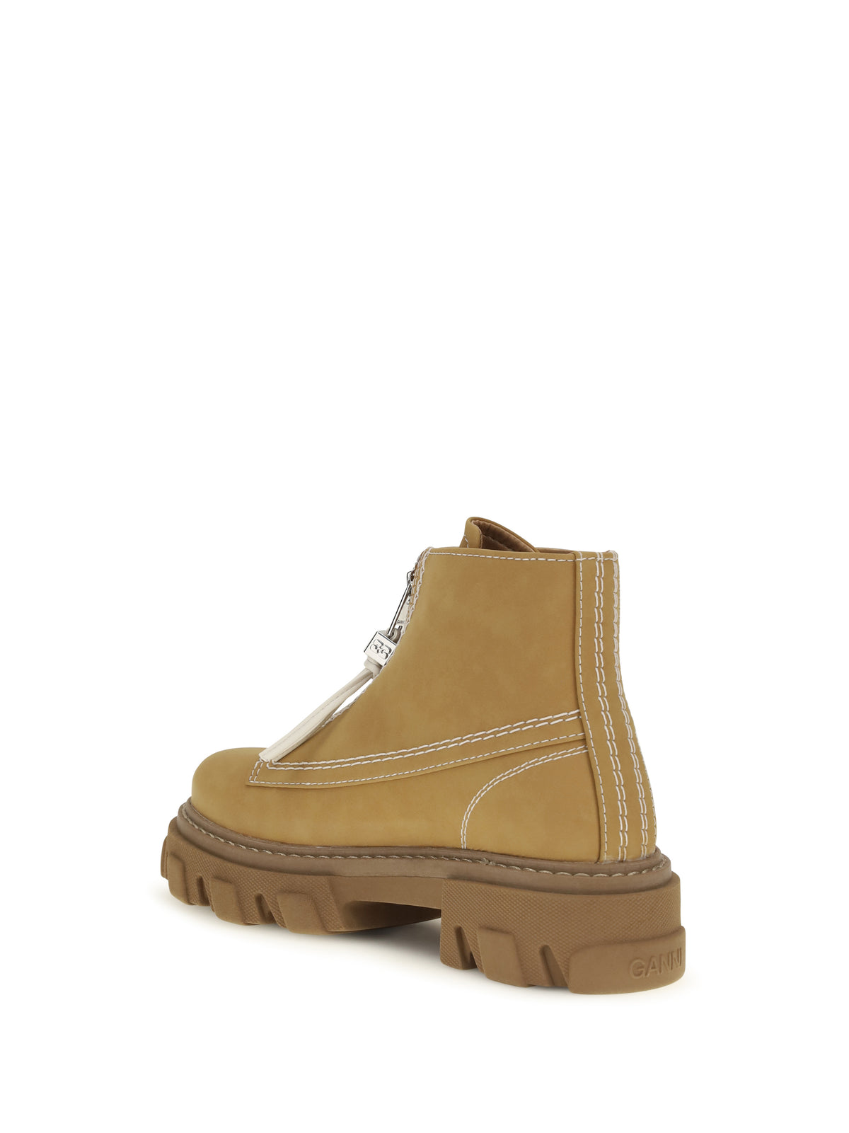 Ganni Cleated Boots - Brown Sugar