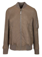 Rick Owens Aviator Leather Jacket - Beige