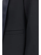 Tom Ford Cropped single-breasted Jacket - Black/Deep Blue Navy
