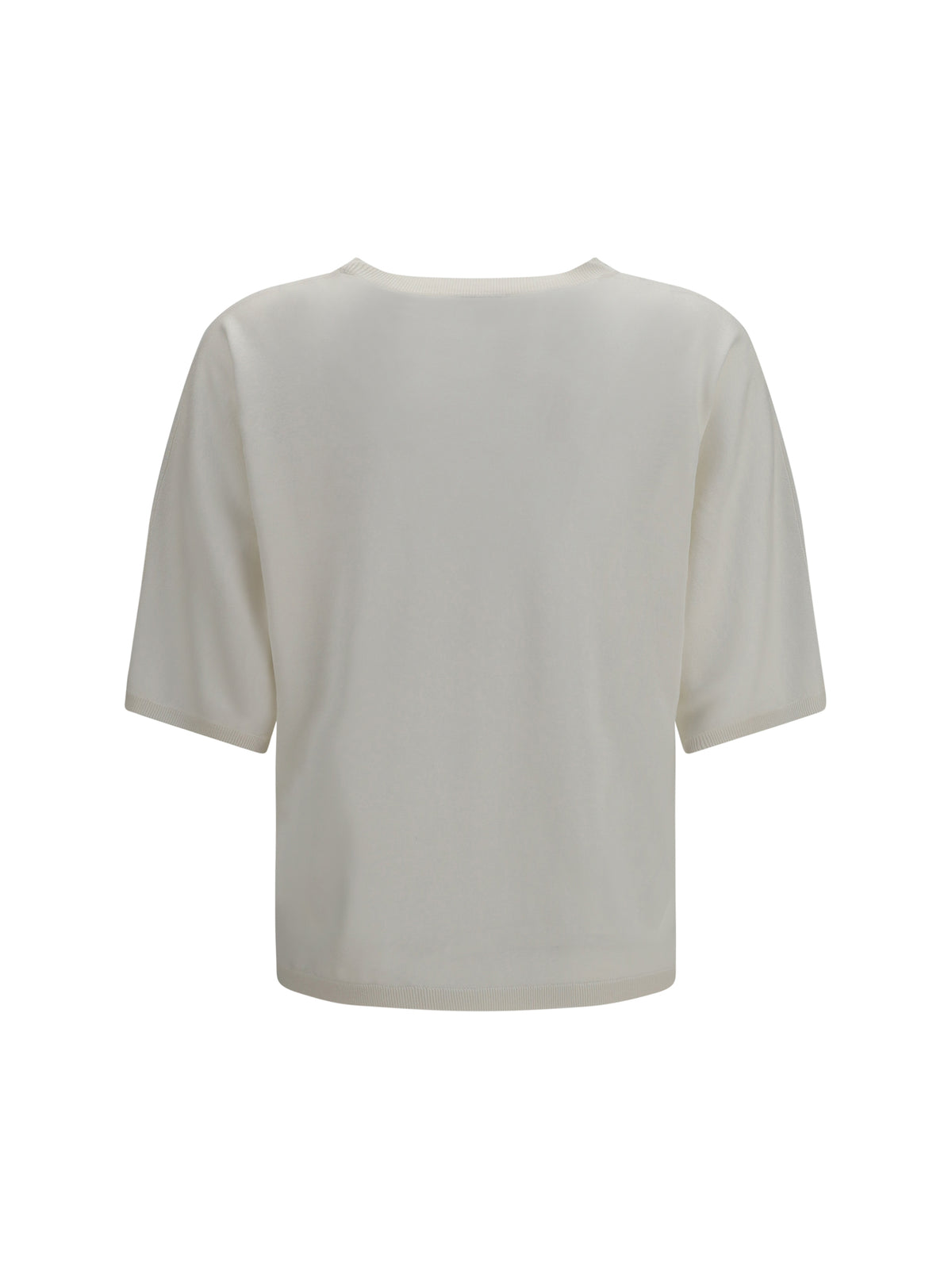 Brunello Cucinelli Short-sleeve cashmere and silk Sweater - White