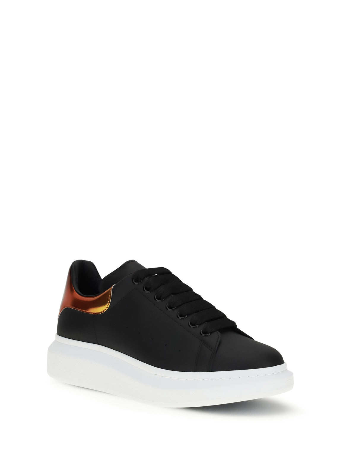 Alexander McQueen Leather Sneakers - Black/Orange