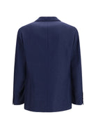 Brunello Cucinelli Single breasted wool Blazer - Navy
