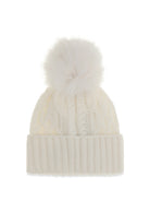 Moncler Wool and cashmere Beanie with pom-pom - White
