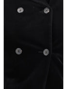 Khaite Rolo stretch-velvet double-breasted Jacket - Black