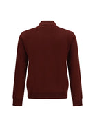 Valentino Long-sleeve wool Polo with VLogo - Burgundy