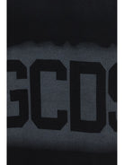 GCDS Logo Spray crewneck Sweater - Black/Grey
