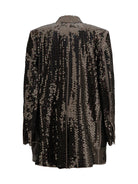 Rick Owens Concordian embroidered single-breasted Jacket - Dust/Bronze