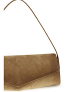 Jil Sander Kante suede Shoulder Bag - Walnut