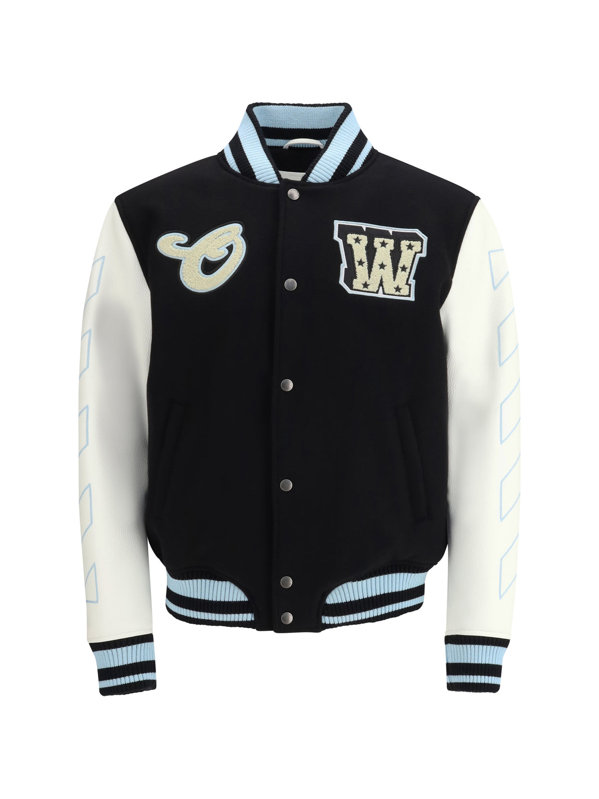 Off-White Varsity Star Logo Jacket - Black