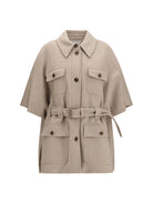Max Mara Nettare cashmere Cape with belt - Roccia