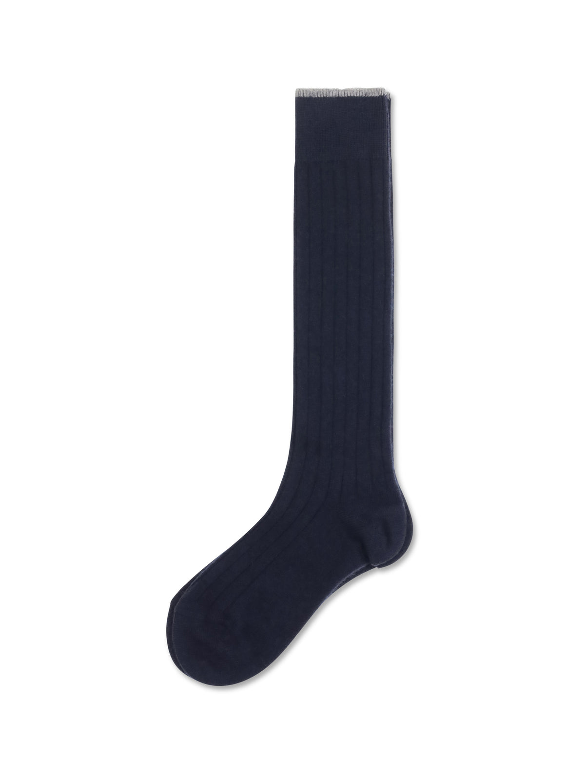 Brunello Cucinelli Ribbed cashmere Socks - Navy+Grigio Dark