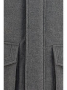 Brunello Cucinelli Cashmere Jacket with zip and buttons - Grey Pearl