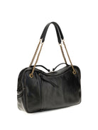 Vivienne Westwood Large Dolce textured leather Shoulder Bag - Black/Beige