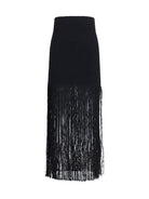 Alaïa Fringe pencil Skirt - Noir Alaia