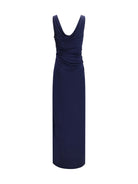 Versace Long Dress in soft viscose jersey - Navy