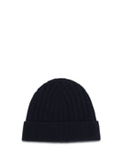 Kiton Wool Beanie Hat - Blue/Grey Light
