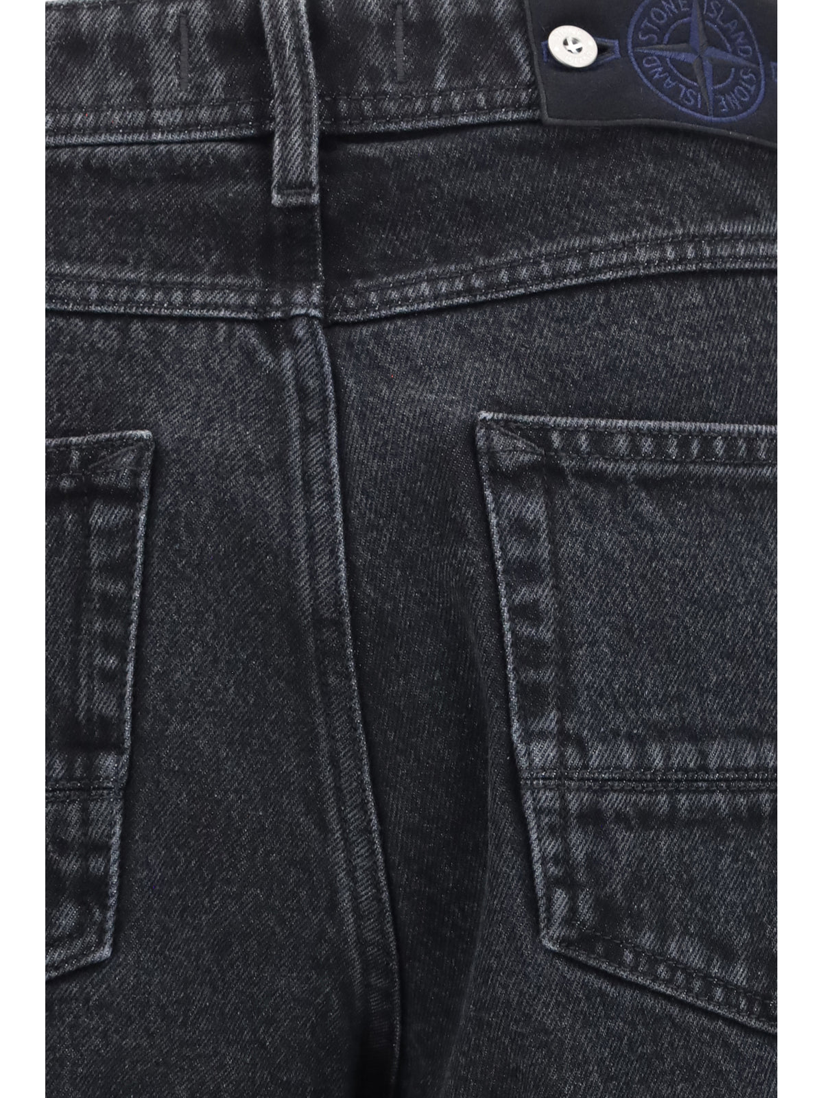 Stone Island J100006 Light Bull Denim TC Jeans - Black Medium Wash