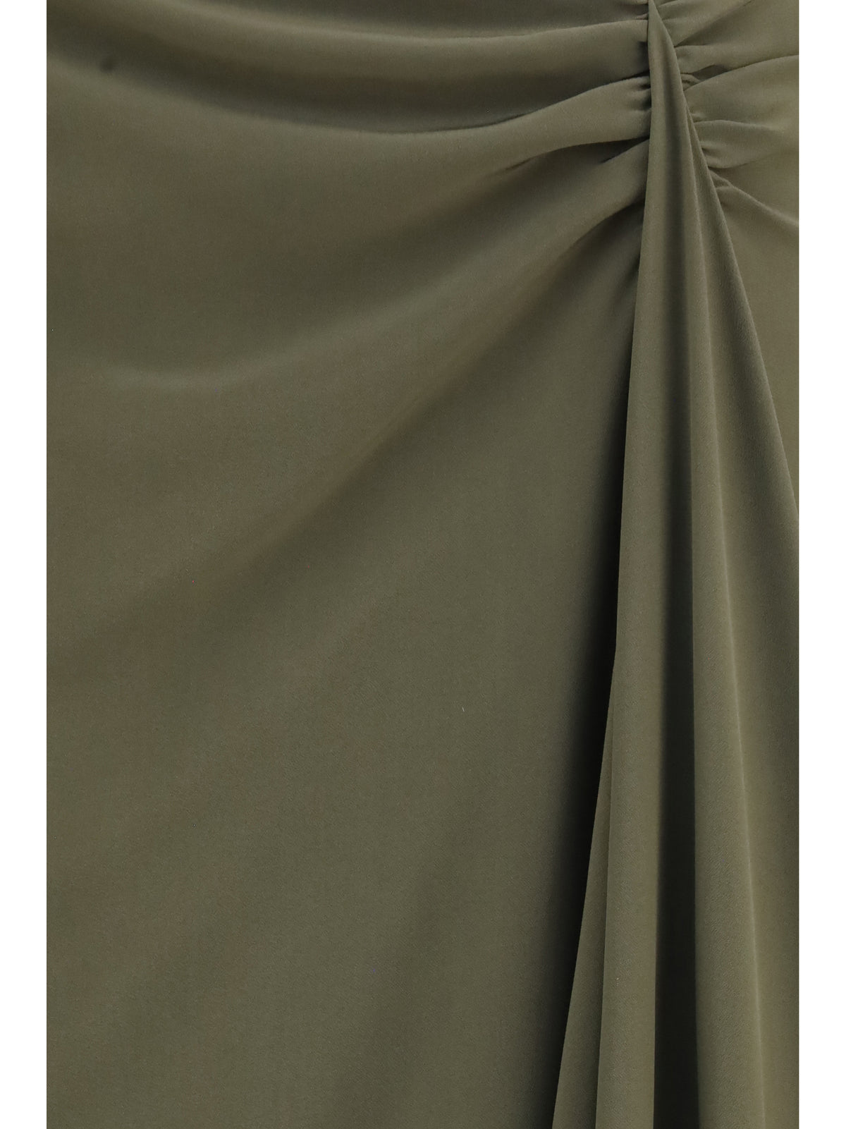 Alexander McQueen Draped long Skirt - Woodland Green