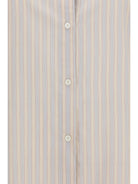 Toteme Oversized striped Shirt in cotton - Yellow/Sky