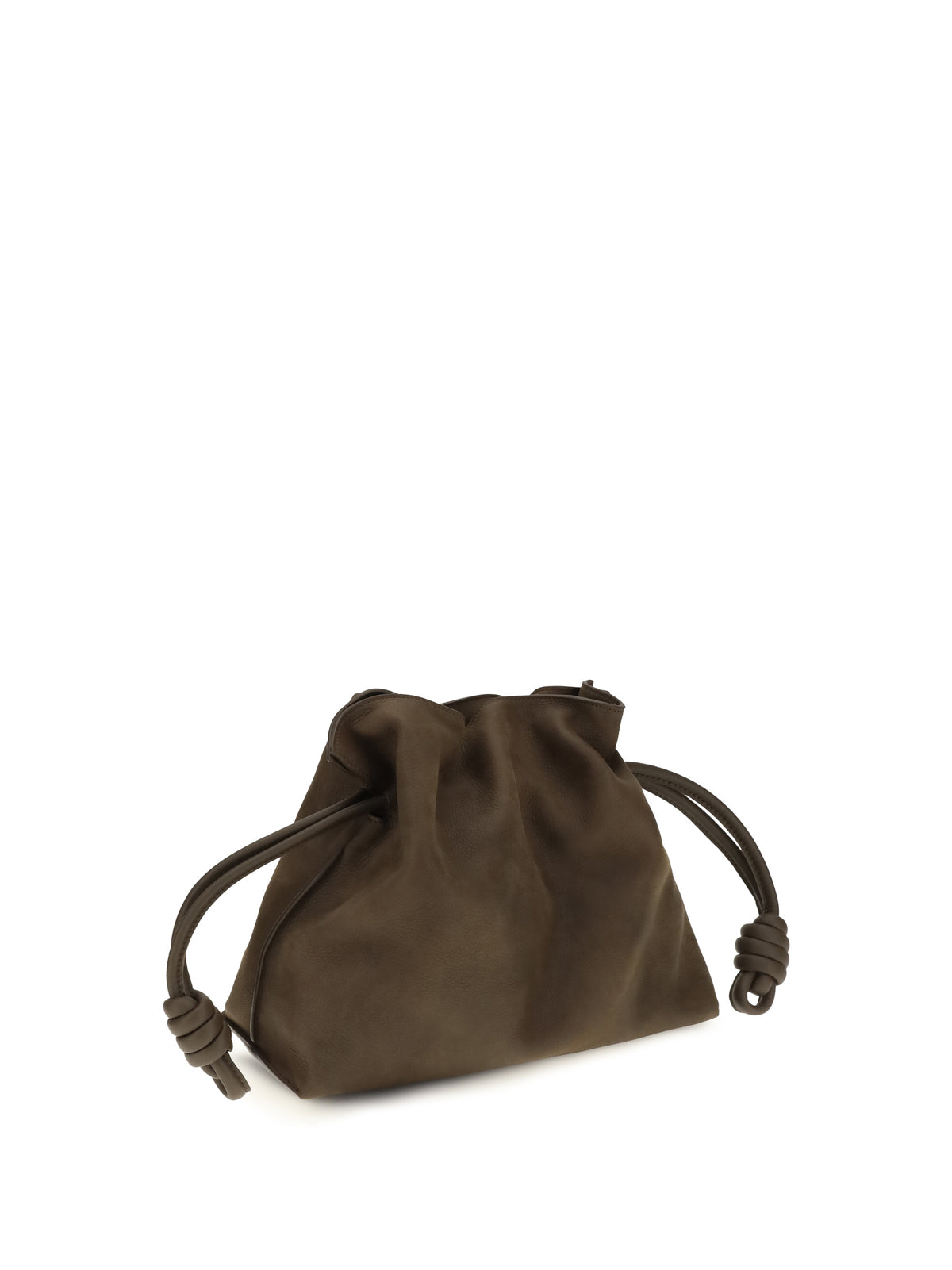 Loewe Medium Flamenco Clutch in garnet nubuck - Tundra