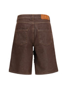 GCDS Lounge logo denim Shorts - Dark Brown/Brown