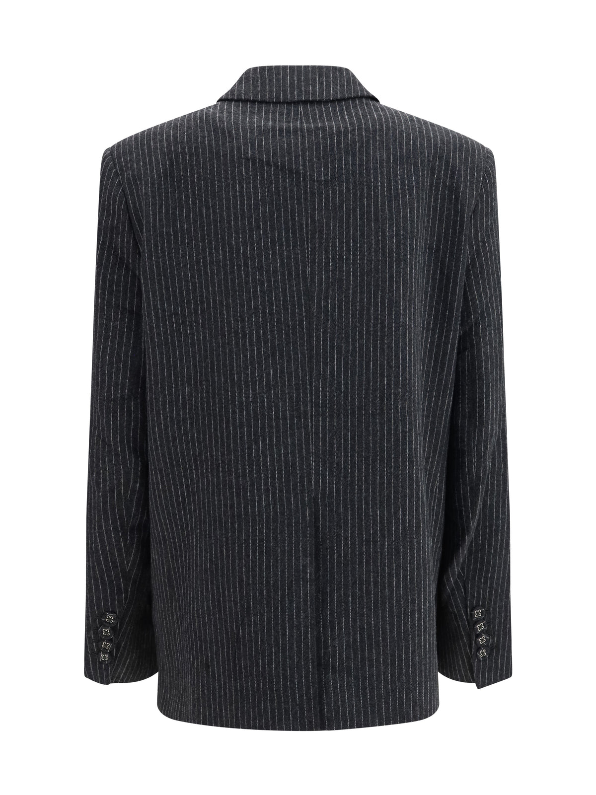 Ganni Pinstripe wool Blazer - Phantom