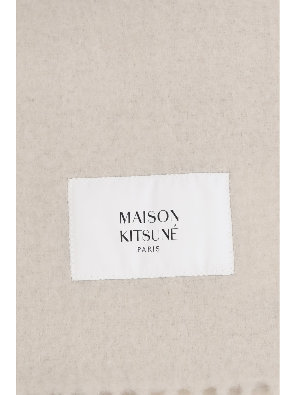 Maison Kitsuné Baby alpaca Scarf - Moon Beige