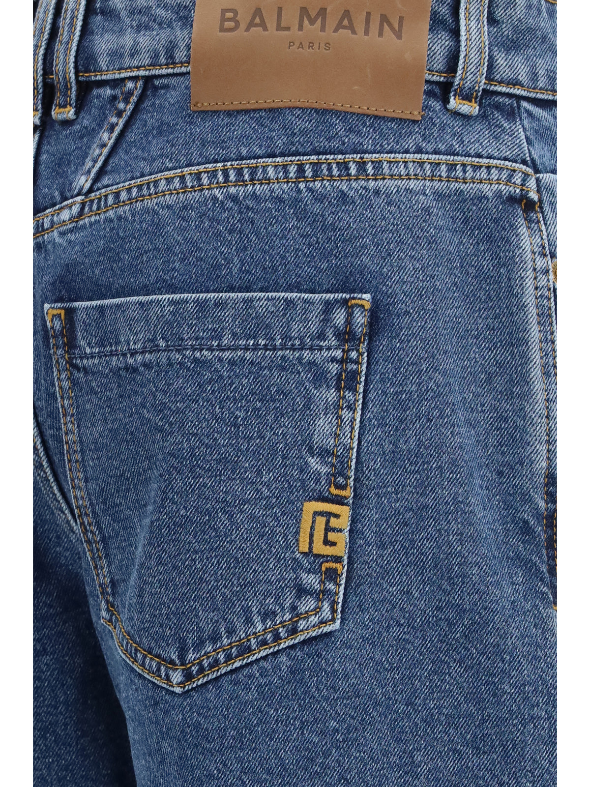 Balmain Straight wide-leg Jeans - Bleu Jean Fonce