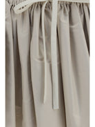 Miu Miu Ruffled mini Skirt with drawstring - Opale