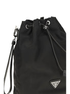 Prada Re-Nylon and Saffiano leather Bucket Bag - Black