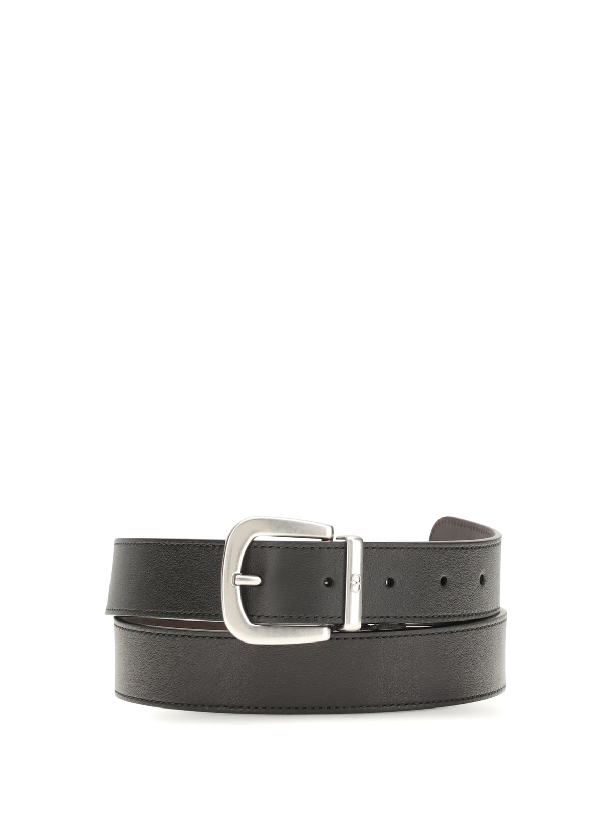 Valentino Garavani Reversible Belt - Black/Oak Brown