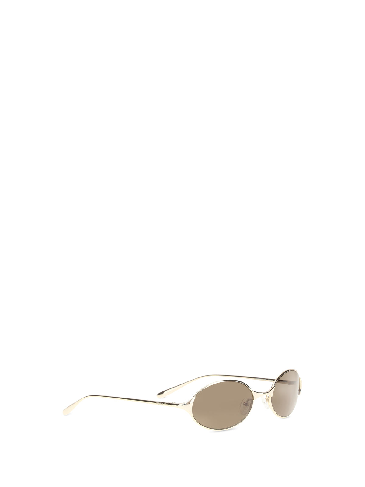 Alexander McQueen Neo oval Sunglasses - Gold/Gold/Brown