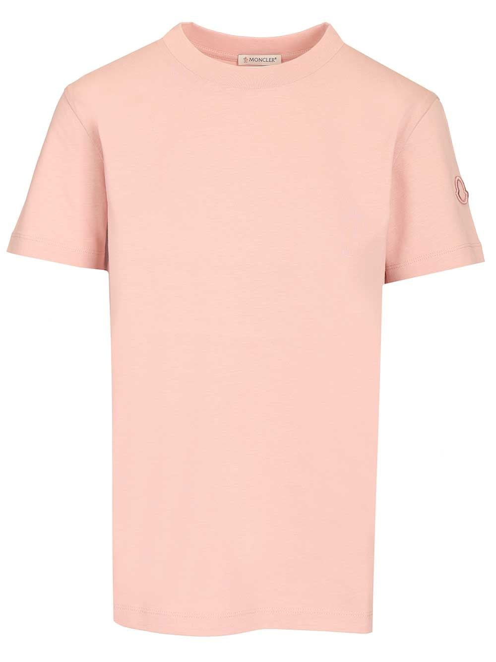 Moncler Cotton T-Shirt - Rose
