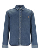 Saint Laurent Cassandre Jeans Shirt - Blue