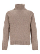 Bompard Cashmere Blend Turtleneck Sweater - Beige
