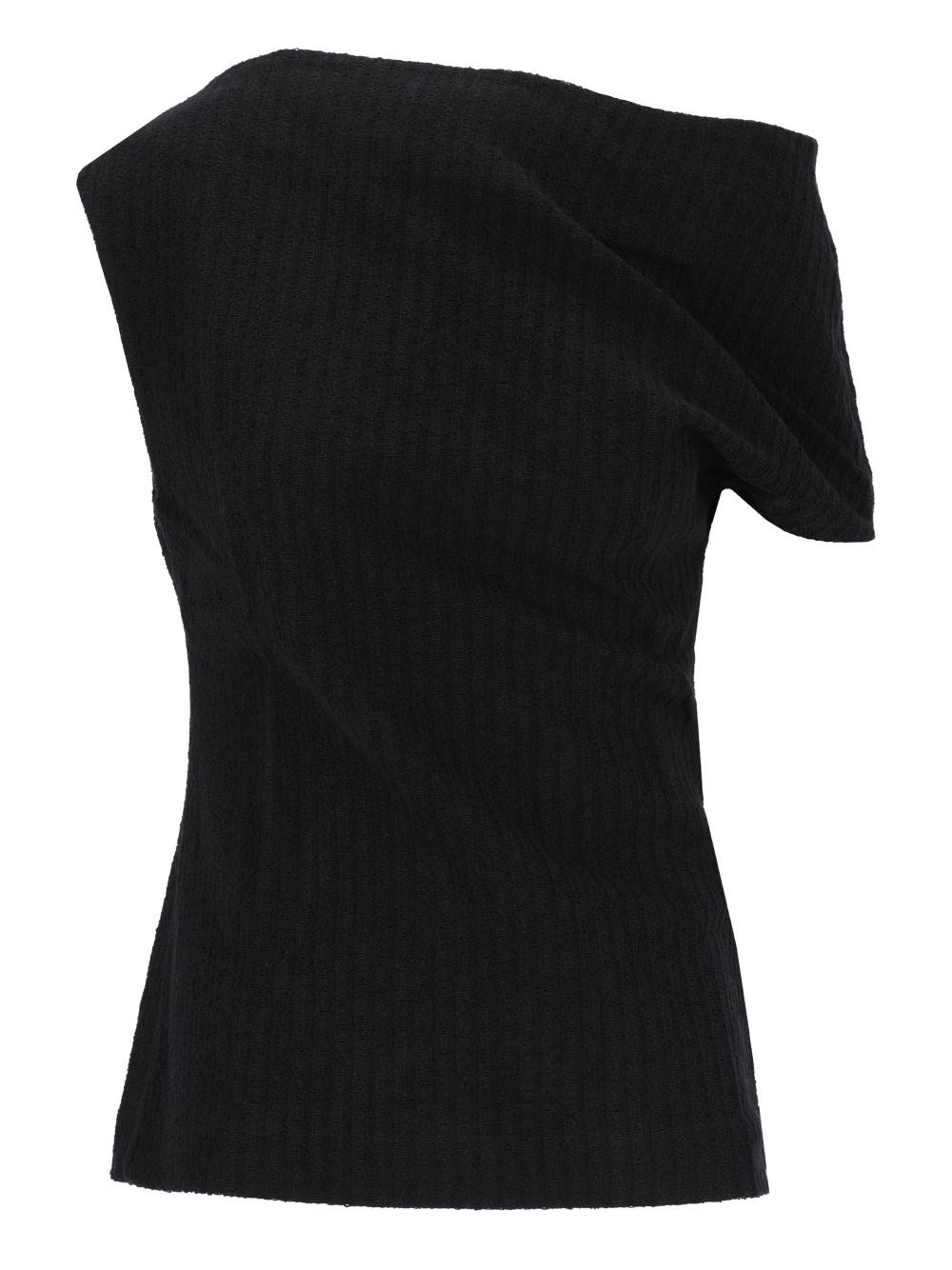 Toteme One-Shoulder Top - Black
