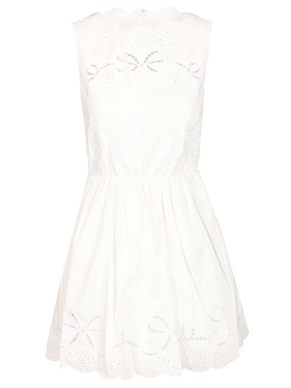 Self-Portrait White Mini Dress