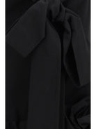 Magda Butrym Midi Dress with draped shawl collar - Black