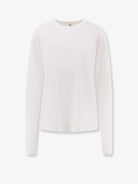 Toteme Classic Long-Sleeve lyocell and cotton T-shirt - White