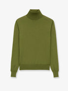 Saint Laurent Cashmere, wool and silk turtleneck sweater - Vert Olive