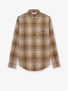 Celine Checked cotton shirt - Sable Beige Marron