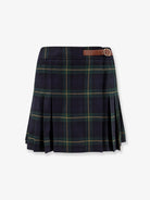 Celine Tartan wool kilt miniskirt - Greennavyyellow
