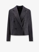 Boss Jafleni double-breasted wool blend blazer - Dark Blue
