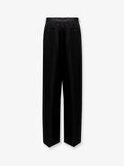 Toteme Viscose and wool trousers - Black