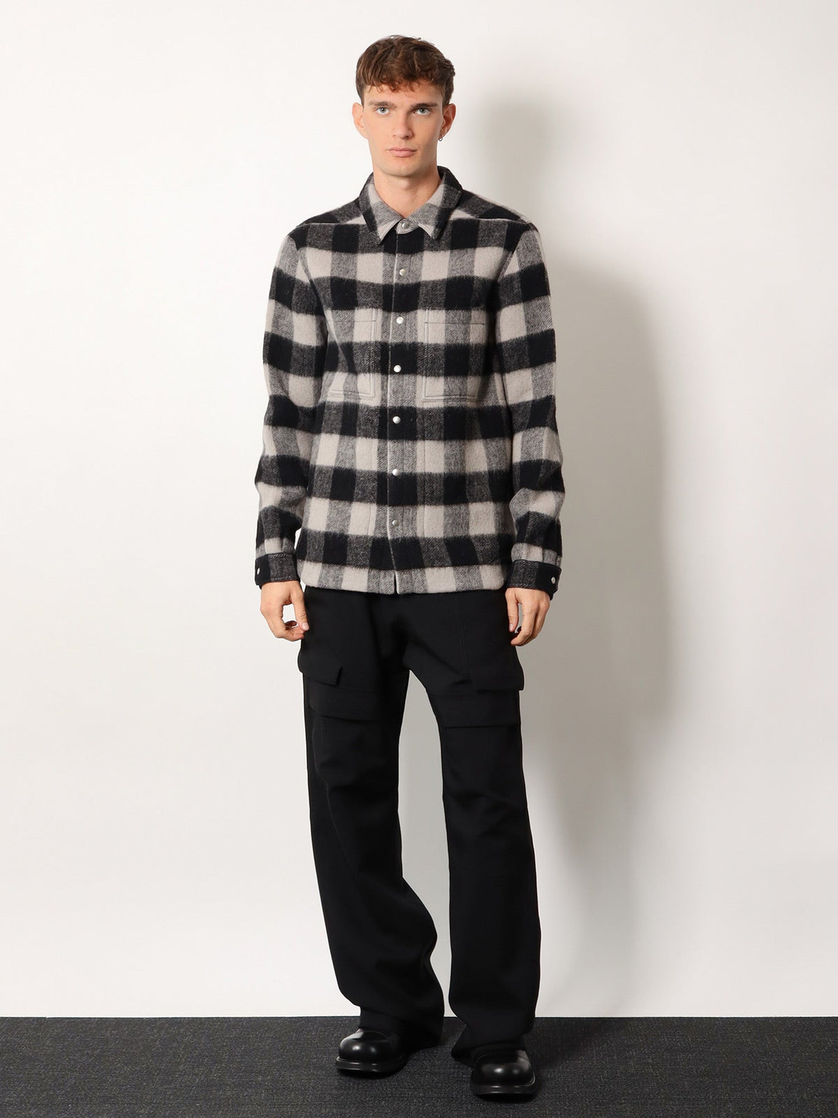Rick Owens Stefan Cargo virgin wool trousers - Nero