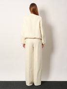 Gucci Cotton blend trousers with checked pattern - Beige White