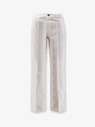 Toteme White denim trousers with flared bottom - Offwhite