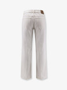 Toteme White denim trousers with flared bottom - Offwhite